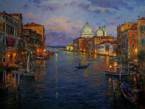 Venice Memories VI White Modern Wood Framed Art Print with Double Matting by Sviridov, Sergei