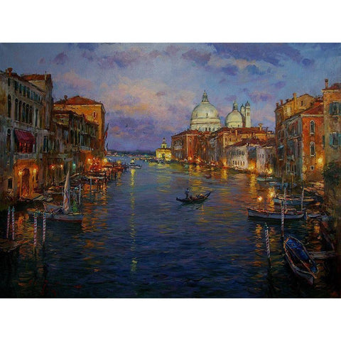 Venice Memories VI Black Modern Wood Framed Art Print with Double Matting by Sviridov, Sergei