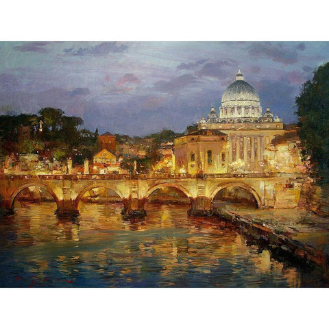 Beautiful Rome White Modern Wood Framed Art Print by Sviridov, Sergei