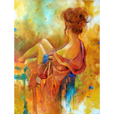 Morning Coffee Black Modern Wood Framed Art Print with Double Matting by Zakrynycny, Viktor