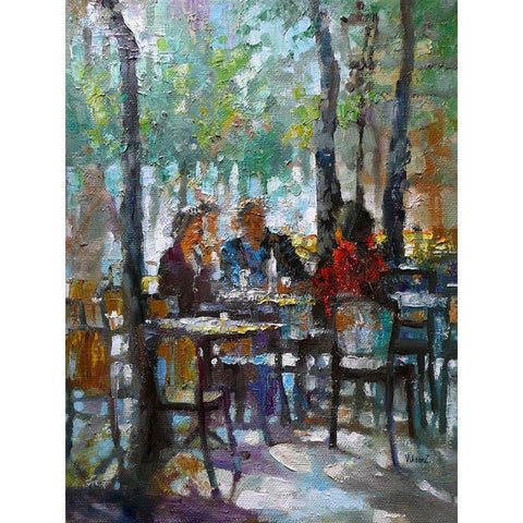 Summer Day  White Modern Wood Framed Art Print by Zakrynycny, Viktor