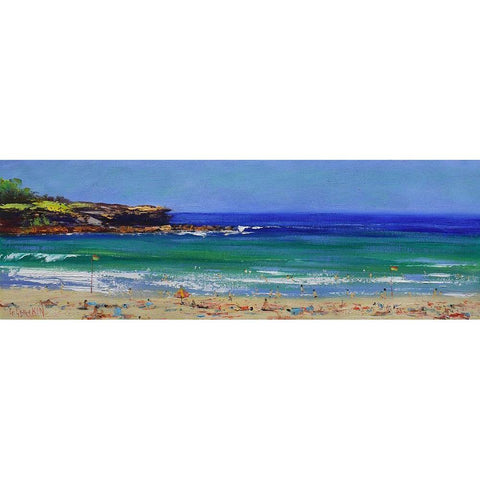 Bondi Beach White Modern Wood Framed Art Print by Gercken, Graham