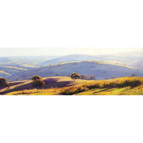 Kanimbla Valley Black Modern Wood Framed Art Print by Gercken, Graham