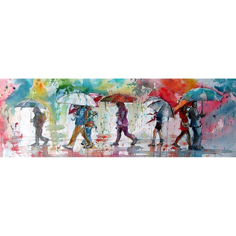 Its Raining White Modern Wood Framed Art Print by Kovacs, Anna Brigite