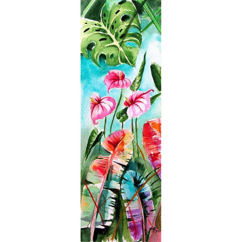 Tropical I Black Modern Wood Framed Art Print with Double Matting by Kovacs, Anna Brigite