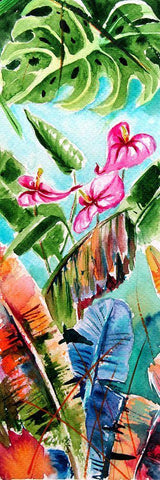 Tropical II Black Ornate Wood Framed Art Print with Double Matting by Kovacs, Anna Brigite