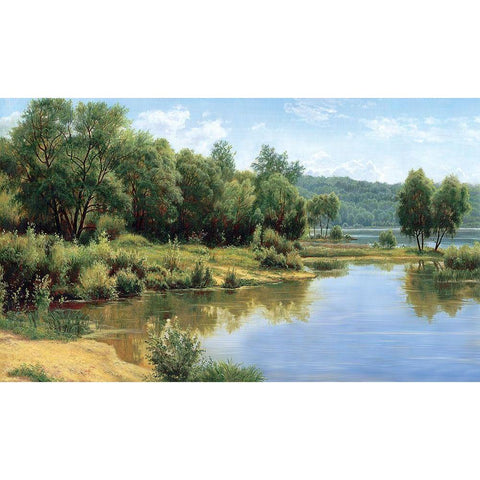 Russian Landscapes I White Modern Wood Framed Art Print by Davutov, Ilfat