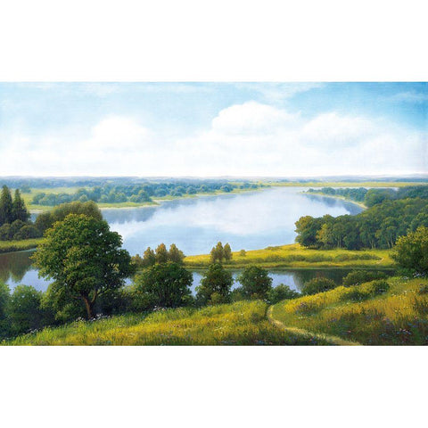 Russian Landscapes I Gold Ornate Wood Framed Art Print with Double Matting by Babicev, Vjaceslav