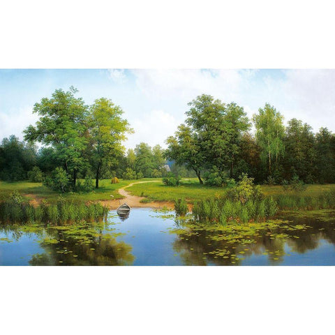 Russian Landscapes I White Modern Wood Framed Art Print by Babicev, Vjaceslav