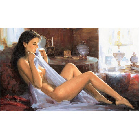 Miss Angelika Black Modern Wood Framed Art Print with Double Matting by Waisong, Jim