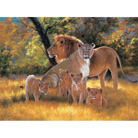 My Family Black Modern Wood Framed Art Print with Double Matting by Roland, Henry