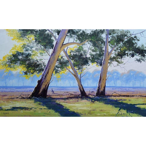 Australian Gums Black Modern Wood Framed Art Print by Gercken, Graham