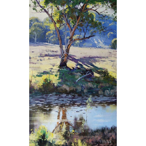 Long Creek Australia Black Modern Wood Framed Art Print by Gercken, Graham