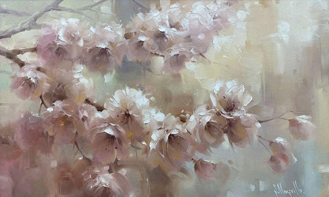 A Premonition of Spring Black Ornate Wood Framed Art Print with Double Matting by Singatullin, Marsel