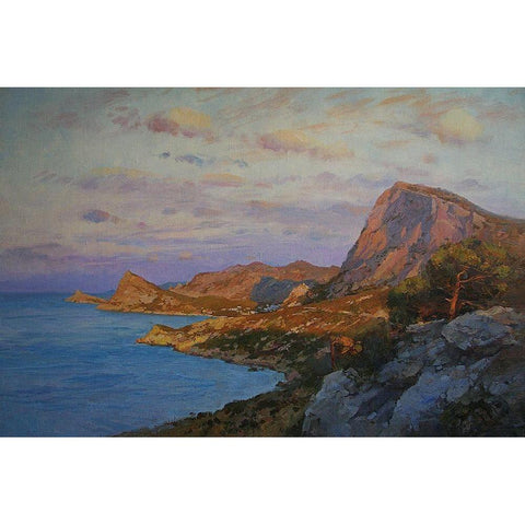 Rocky Coast XII White Modern Wood Framed Art Print by Sviridov, Sergei