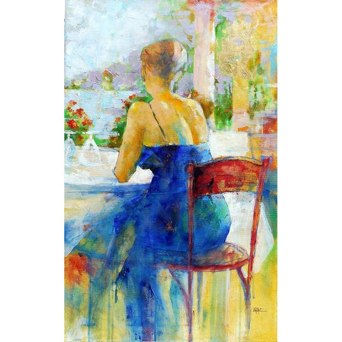 Somewhere on Capri Gold Ornate Wood Framed Art Print with Double Matting by Zakrynycny, Viktor