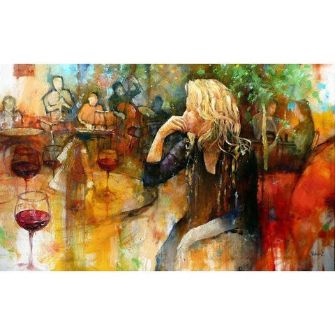 Unknown in a Tiger Scarf Black Modern Wood Framed Art Print with Double Matting by Zakrynycny, Viktor