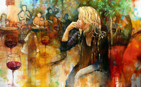 Unknown in a Tiger Scarf Black Ornate Wood Framed Art Print with Double Matting by Zakrynycny, Viktor