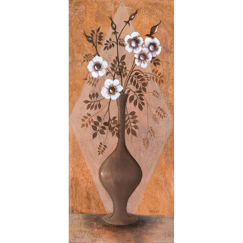 Flowers in the Vase I Black Modern Wood Framed Art Print by Dahlke, Izabella