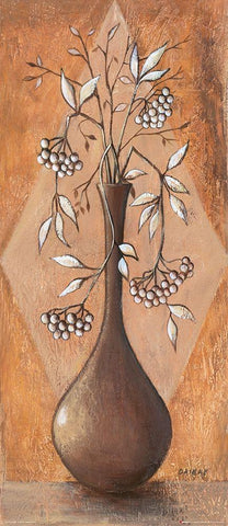Flowers in the Vase II White Modern Wood Framed Art Print with Double Matting by Dahlke, Izabella