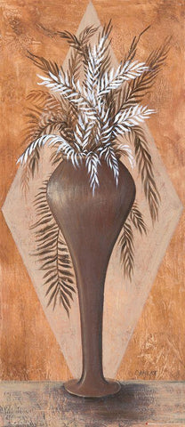 Flowers in the Vase III White Modern Wood Framed Art Print with Double Matting by Dahlke, Izabella