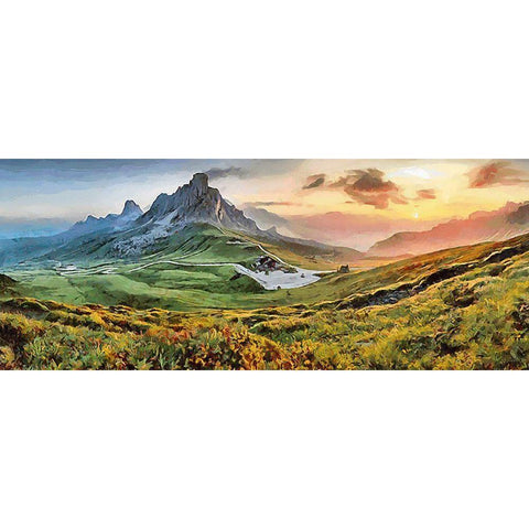 Dolomity Mountains II Black Modern Wood Framed Art Print by Medeiros, Celito