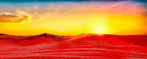 Red Desert White Modern Wood Framed Art Print with Double Matting by Medeiros, Celito