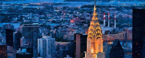 My lovely New York XXXIII Black Ornate Wood Framed Art Print with Double Matting by Medeiros, Celito