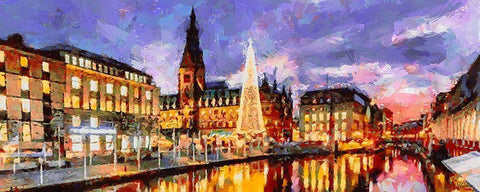 My lovely New York XXXIV Black Ornate Wood Framed Art Print with Double Matting by Medeiros, Celito