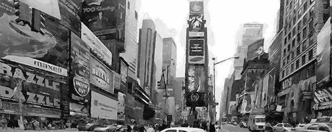 My lovely New York XXXV White Modern Wood Framed Art Print with Double Matting by Medeiros, Celito