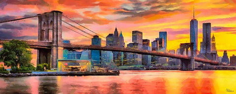 My lovely New York XXXIX White Modern Wood Framed Art Print with Double Matting by Medeiros, Celito