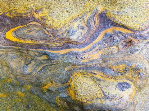 Eroded Sandstone IV White Modern Wood Framed Art Print with Double Matting by Grayscale