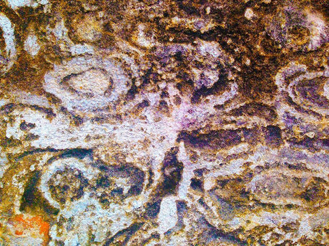 Eroded Stucco II White Modern Wood Framed Art Print with Double Matting by Grayscale