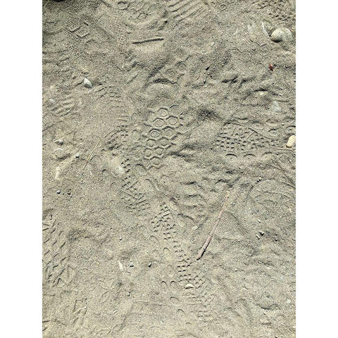 Sand Prints I Black Modern Wood Framed Art Print by Grayscale