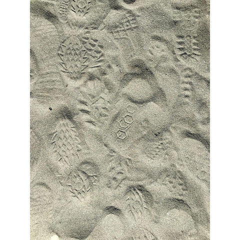 Sand Prints II Black Modern Wood Framed Art Print by Grayscale