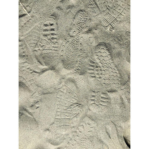 Sand Prints III White Modern Wood Framed Art Print by Grayscale
