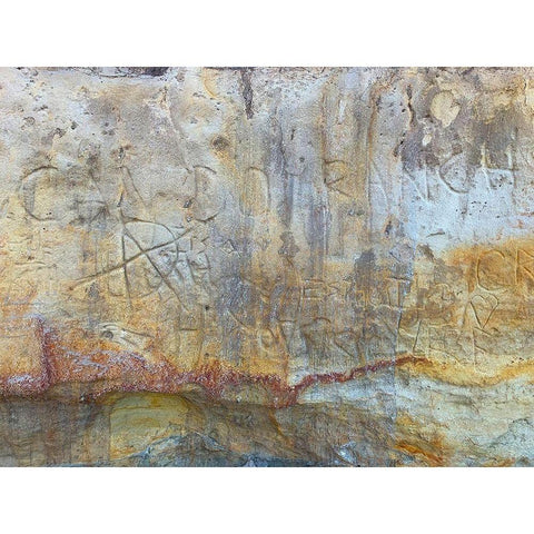 Sand Wall V Black Modern Wood Framed Art Print with Double Matting by Grayscale