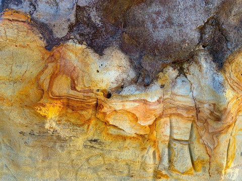 Sand Wall VI White Modern Wood Framed Art Print with Double Matting by Grayscale