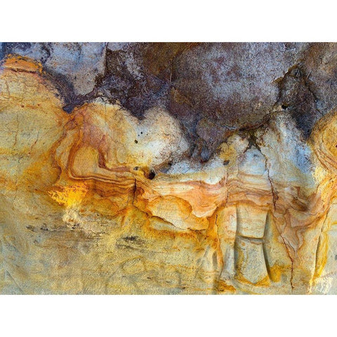 Sand Wall VI White Modern Wood Framed Art Print by Grayscale