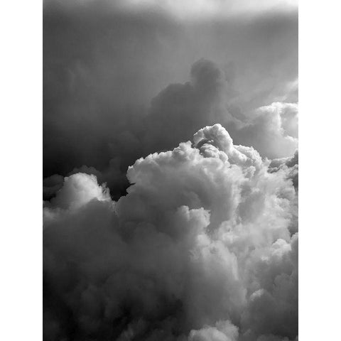 Cloudy Sky IV White Modern Wood Framed Art Print by Grayscale