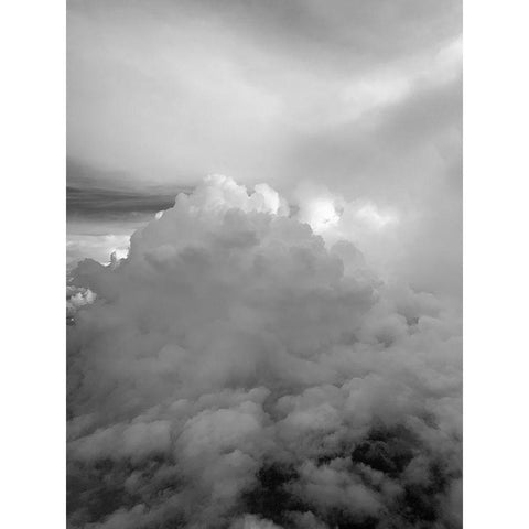 Cloudy Sky V White Modern Wood Framed Art Print by Grayscale