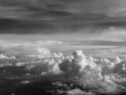 Cloudy Sky VI Black Ornate Wood Framed Art Print with Double Matting by Grayscale