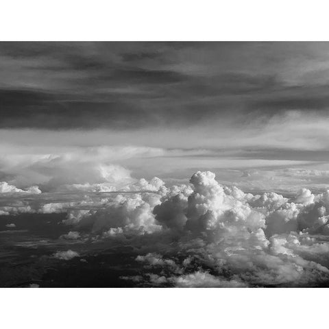 Cloudy Sky VI Black Modern Wood Framed Art Print with Double Matting by Grayscale