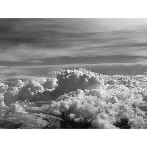 Cloudy Sky VII Black Modern Wood Framed Art Print by Grayscale