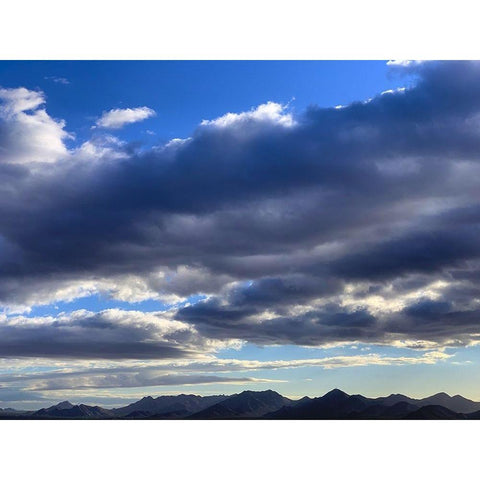 McDowell Mountains White Modern Wood Framed Art Print by Grayscale