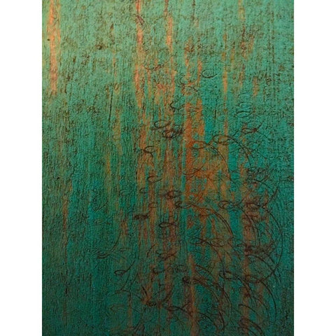 Painted Wood Panel II Gold Ornate Wood Framed Art Print with Double Matting by Grayscale