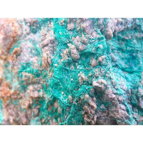 Turquoise Rock I Gold Ornate Wood Framed Art Print with Double Matting by Grayscale