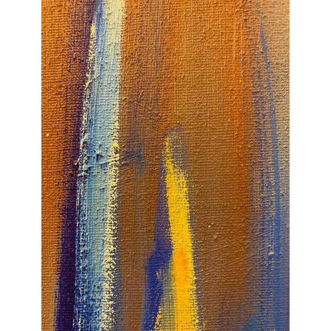 Brush Strokes II Gold Ornate Wood Framed Art Print with Double Matting by Grayscale