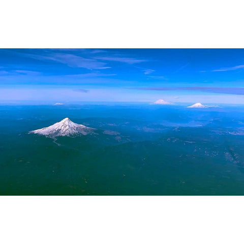 Northwest Volcanoes I Black Modern Wood Framed Art Print by Grayscale