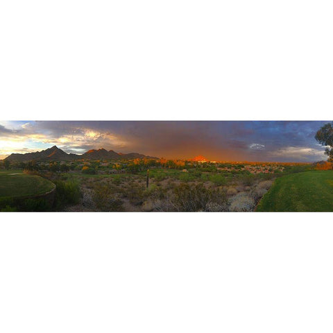 Red Hour I Black Modern Wood Framed Art Print by Grayscale